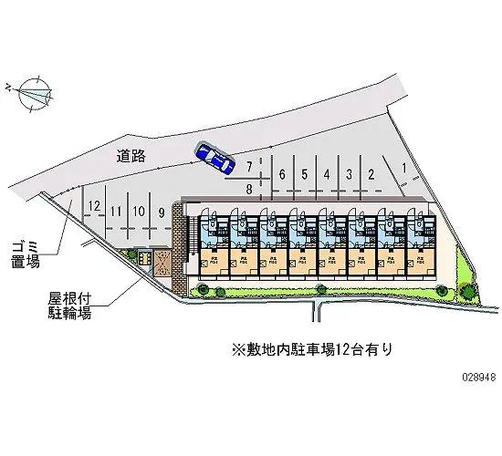 ★手数料０円★広島市安佐北区可部　月極駐車場（LP）